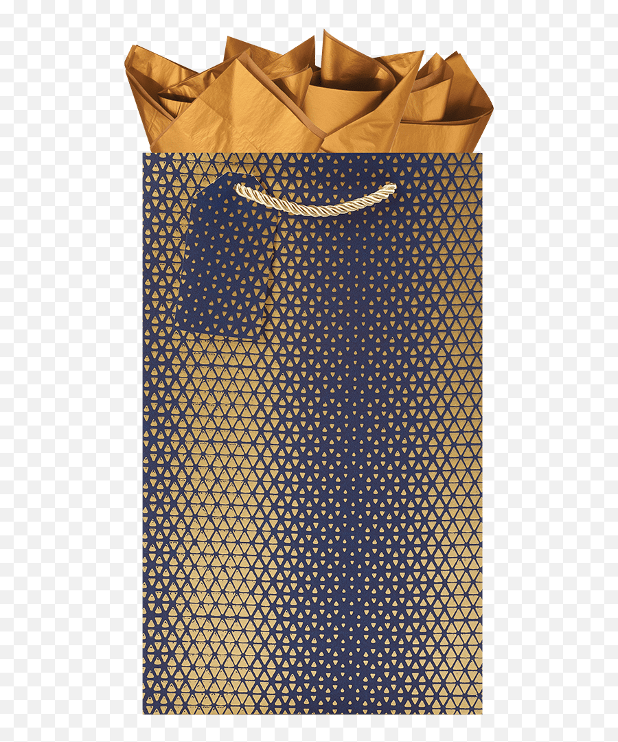 Golden Geo - Navy Double Bottle Bag Emoji,Gold Divider Png