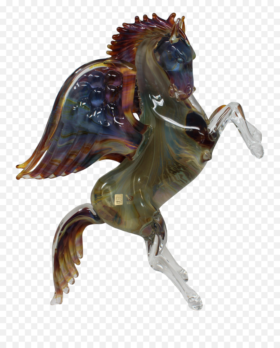 Murano Glass Pegasus Horse By Oscar Zanetti Emoji,Winged Horse Logo