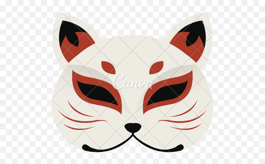 Happy Halloween Clipart - Japanese Cat Mask Png Emoji,Happy Halloween Clipart