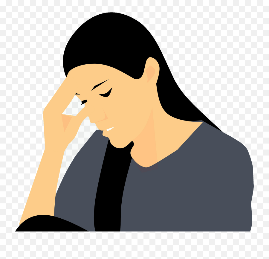 Depressed Girl Clipart Free Download Transparent Png Emoji,Nervousness Clipart