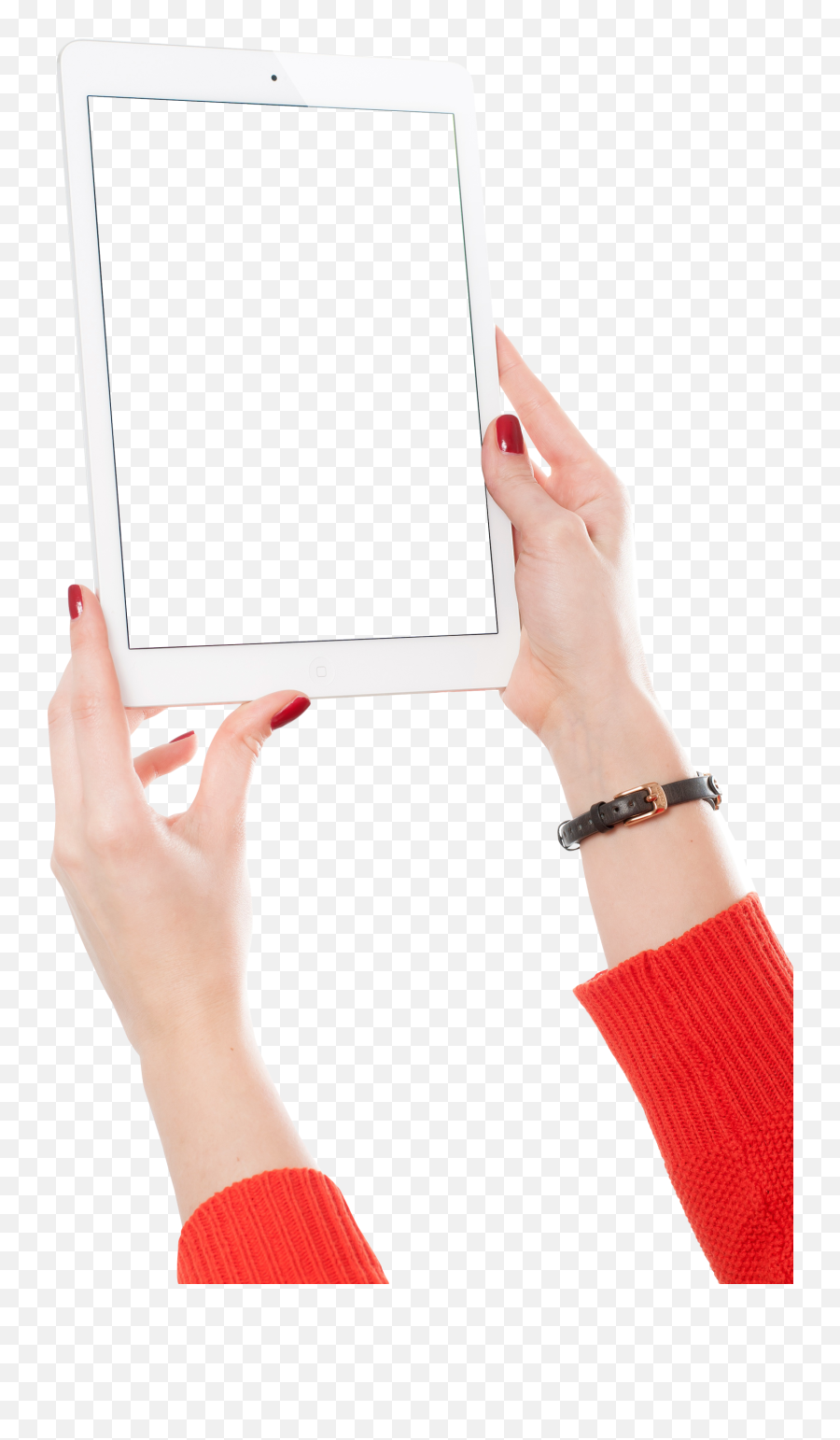 Girl Hand Holding White Tablet Png Image - Pngpix Woman Hand Holding Phone Png Emoji,Hand Transparent