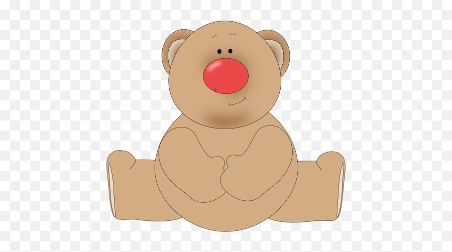 Bear Nose Clipart - Big Nose Red Cartoon Emoji,Nose Clipart