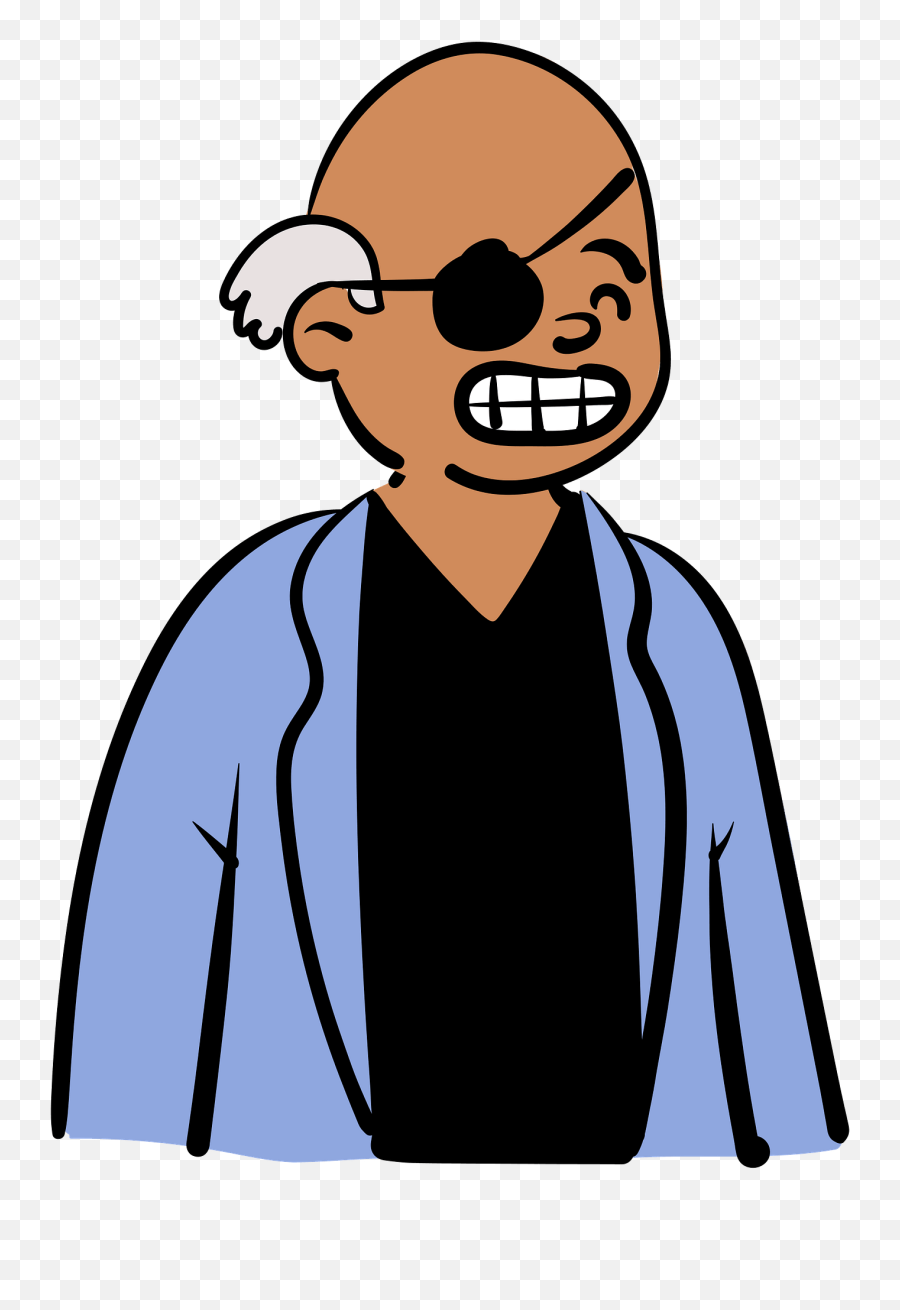 Old Man With An Eyepatch Clipart - Old Guy With Eye Patch Cartoons Emoji,Eyepatch Png