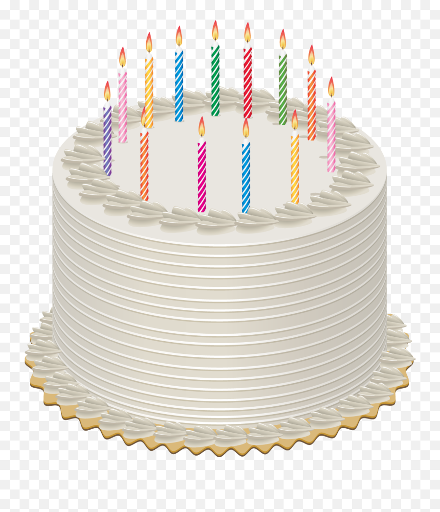 Download Birthday Cake With Candles Clipart - Birthday Cake Cake Candle Png Emoji,Candles Clipart
