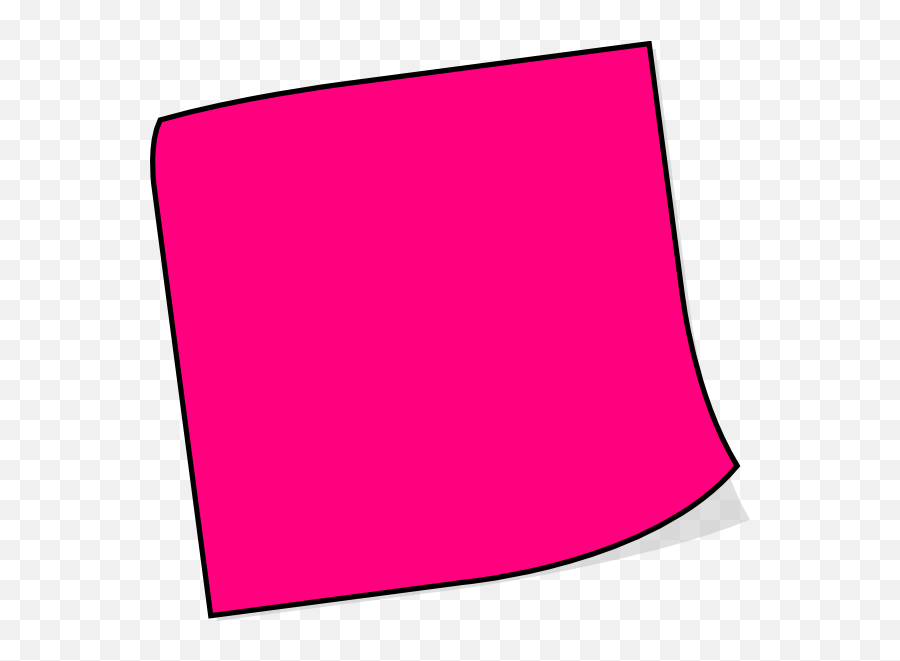 Pink Sticky Note Clip Art At Clker - Pink Post It Icon Emoji,Sticky Note Clipart