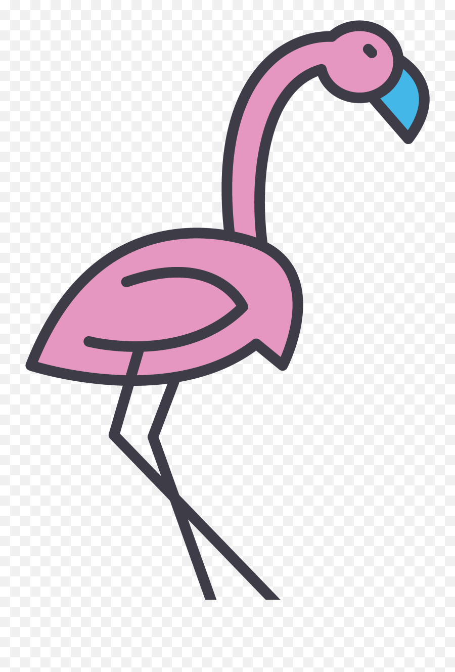 Greater Flamingo Clipart - Full Size Clipart 5567379 Girly Emoji,Flamingo Clipart