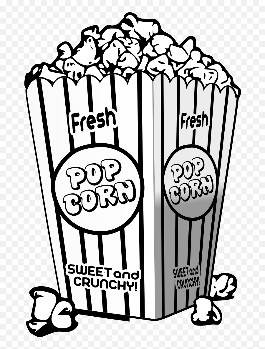 Popcorn Clipart - Popcorn Clipart Emoji,Corn Clipart Black And White