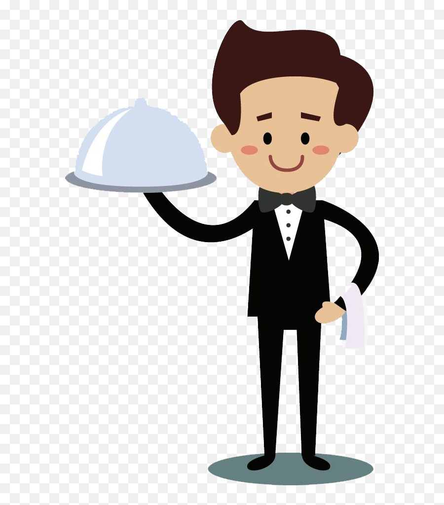 Waiter Clipart Png Transparent Png - Clipart Waiter Png Emoji,Waiter Clipart