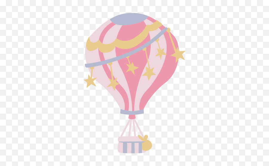 Stars Pink Hot Air Balloon - Transparent Png U0026 Svg Vector File Emoji,Pink Balloon Clipart