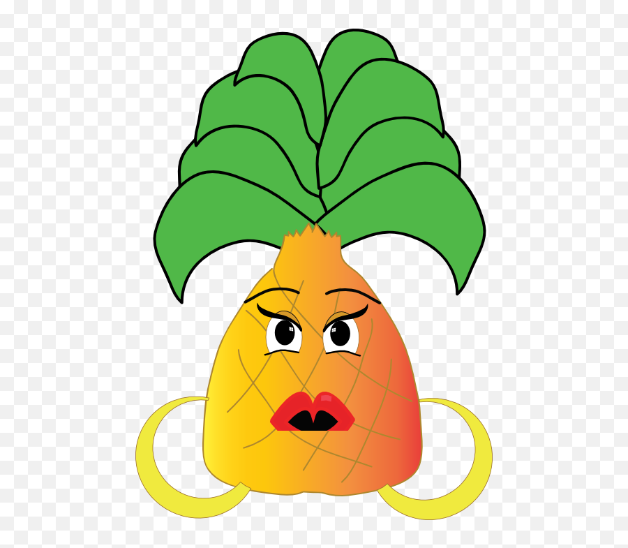 Pineapple Face Clipart I2clipart - Royalty Free Public Emoji,Cute Pineapple Clipart
