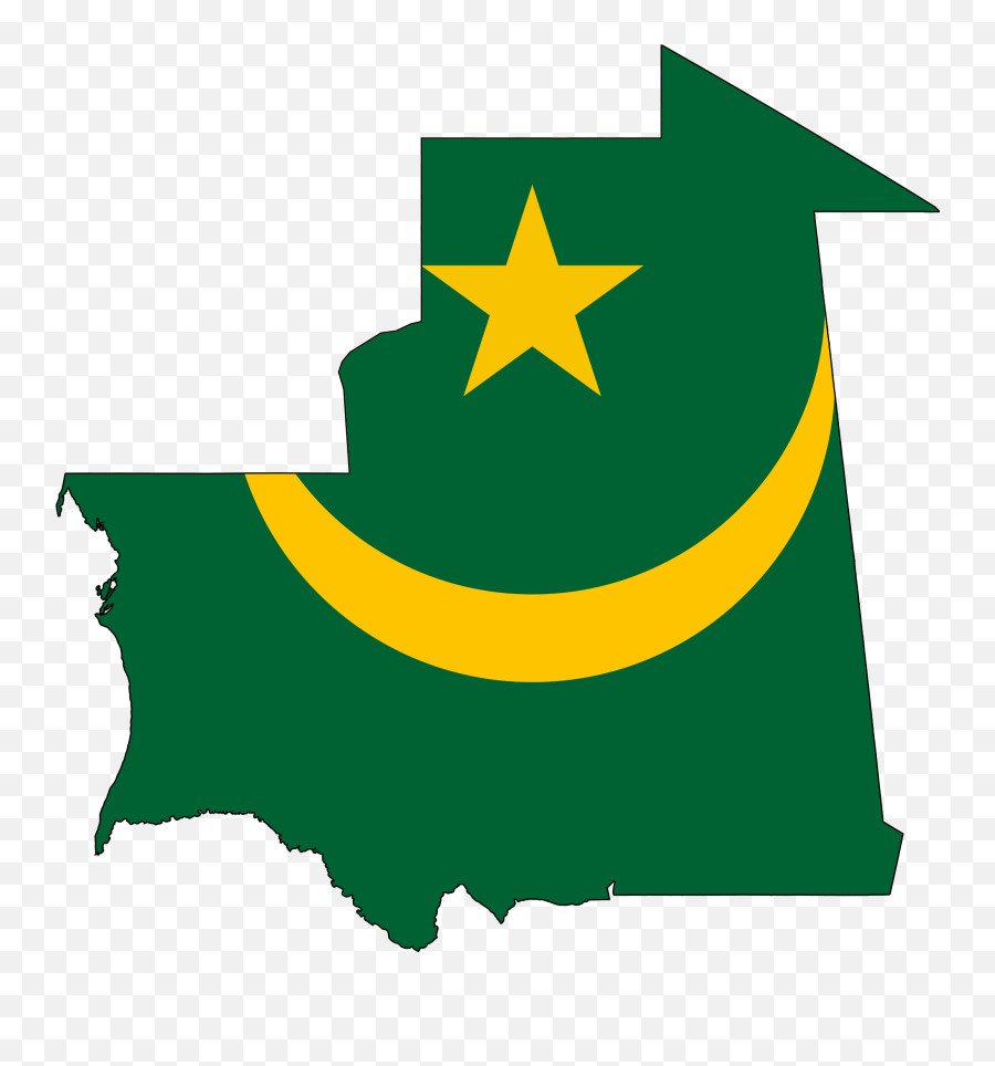 Mauritania Flag Map - Mapsofnet Mauritania Flag Africa Emoji,Africa Map Png