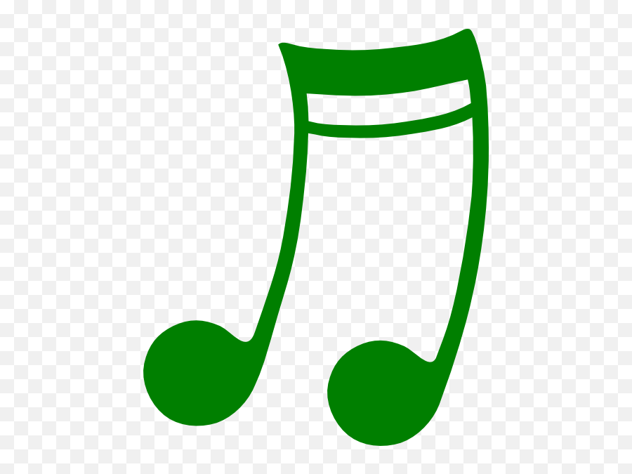 Green Music Note Clip Art At Clker - Green Music Note Clip Art Emoji,Music Notes Clipart