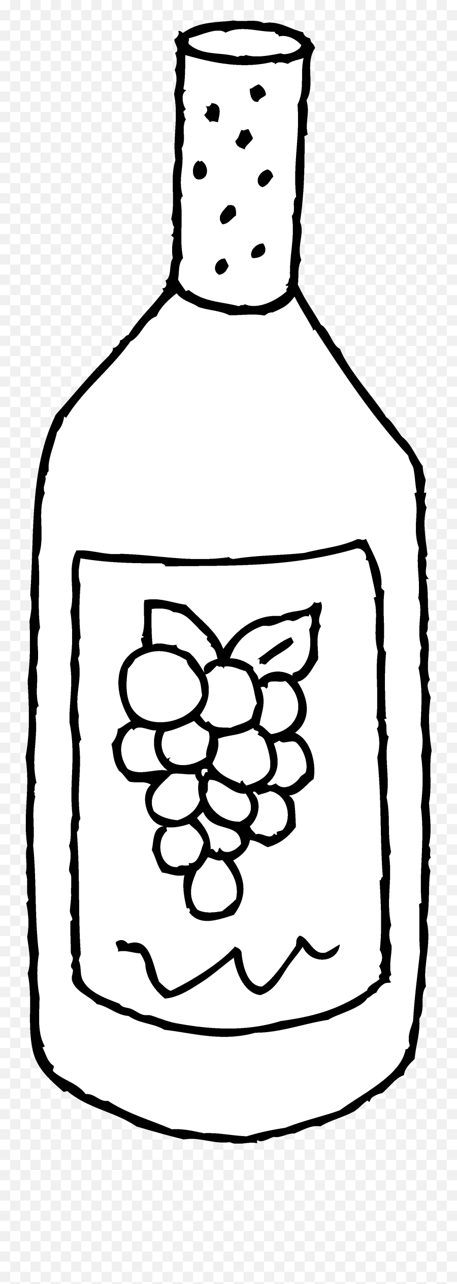Bottle Of Wine Clipart Black And White - Clip Art Library Emoji,Wine Bottle And Glass Clipart