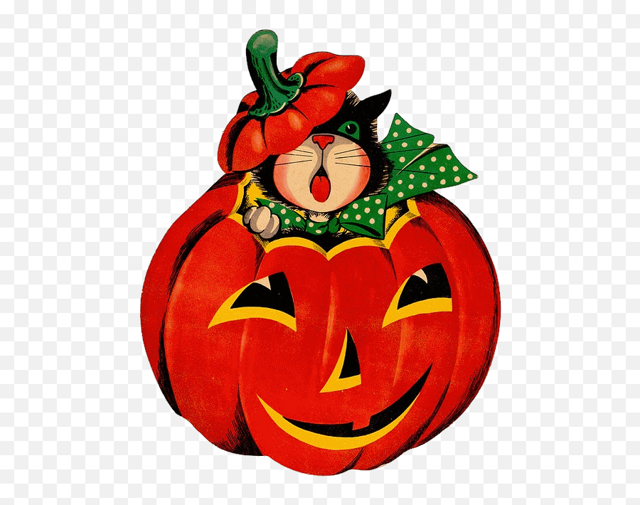 Halloween Art Happy Halloween Vintage - Vintage Pumpkin Art Halloween Emoji,Happy Halloween Clipart