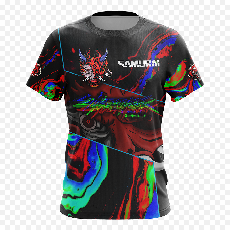 Cyberpunk 2077 - Samurai Logo Unisex 3d Tshirt Short Sleeve Emoji,Cyberpunk 2077 Logo