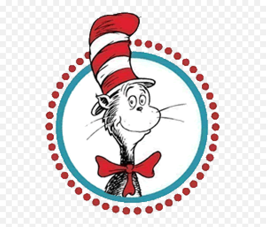 Dr Seuss Birthday Png Transparent - Cat In The Hat Round Emoji,Dr Seuss Clipart