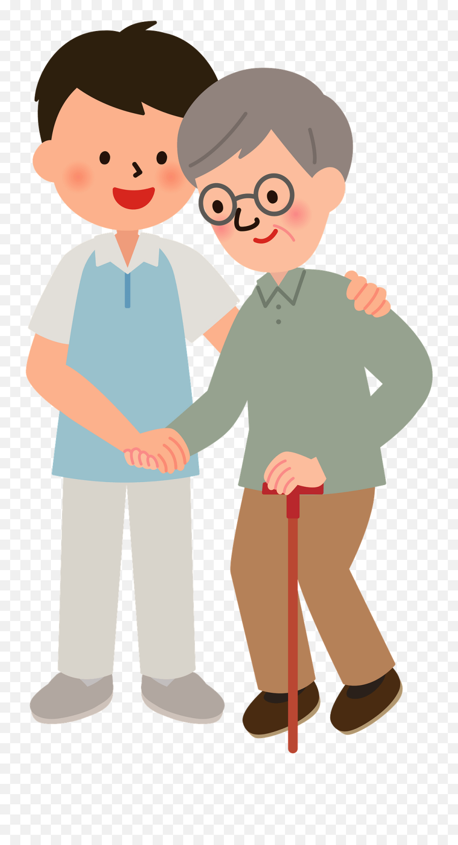 Nursing Care For An Elderly Man Clipart Free Download - Clipart Transparent Elderly Care Emoji,Nursing Clipart