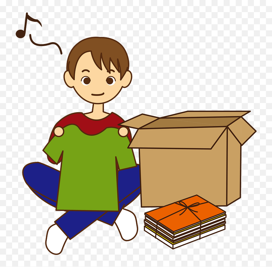 Man Is Packing To Move Clipart - Relocation Emoji,Moving Clipart