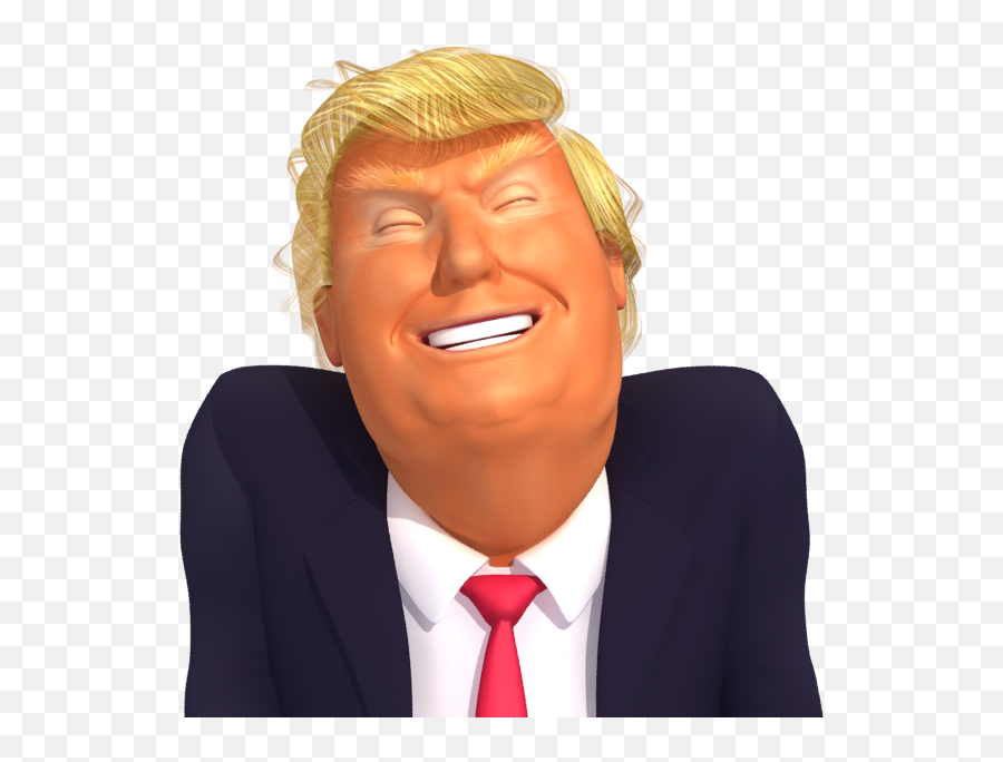 Trumpstickers Laughing Trump 3d Caricature Emoji U2013 Dedipic - 3d Laughing Emoji Png,Lol Emoji Png