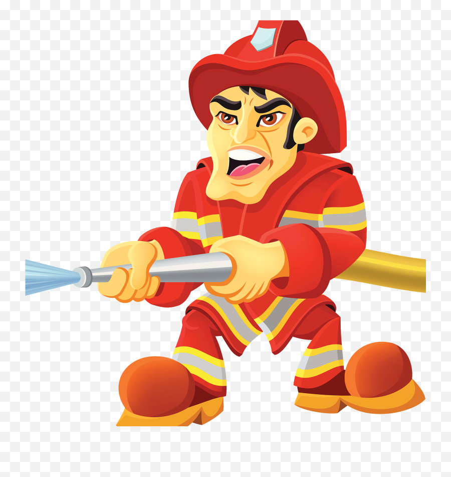 Firefighter Cartoon Illustration Transprent Png Free - Fire Man Cartoon Png Emoji,Fire Fighter Clipart