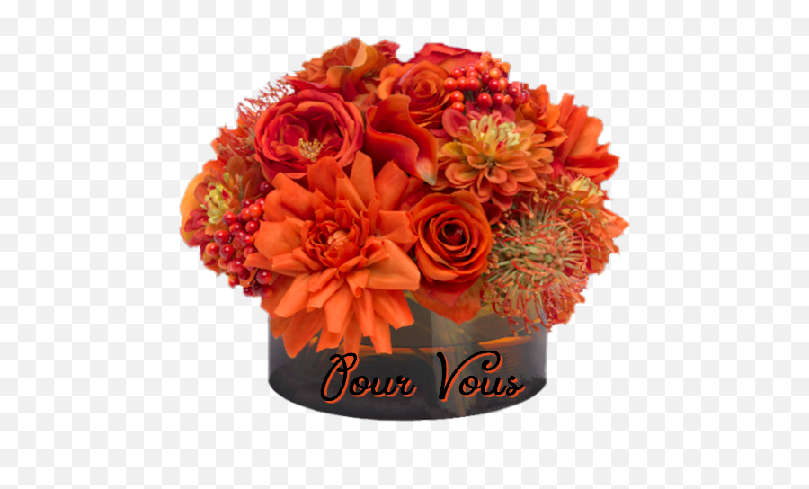 Fall Flowers - Autumn Modern Flowers Table Arrangement Flower Emoji,Fall Flowers Clipart