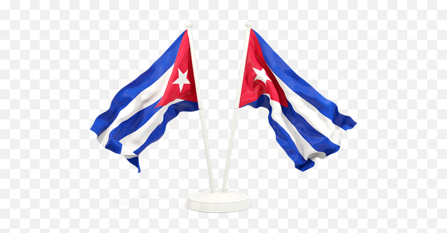 Two Waving Flags - Waving Flag Of Cuba Emoji,Cuban Flag Png