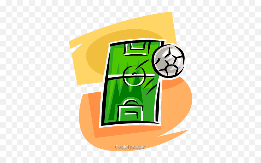 Soccer Field And Ball Royalty Free - Campo Da Calcio Clipart Emoji,Soccer Field Clipart