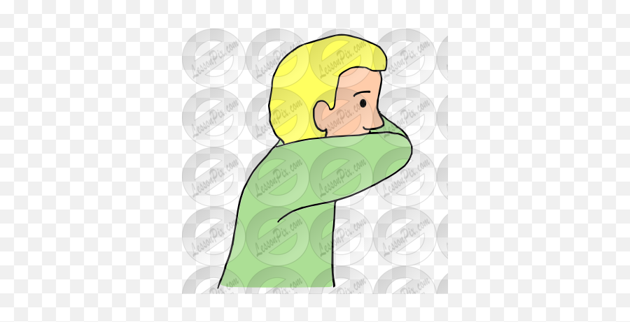 Cough In Elbow Picture For Classroom Therapy Use - Great Emoji,Elbow Clipart
