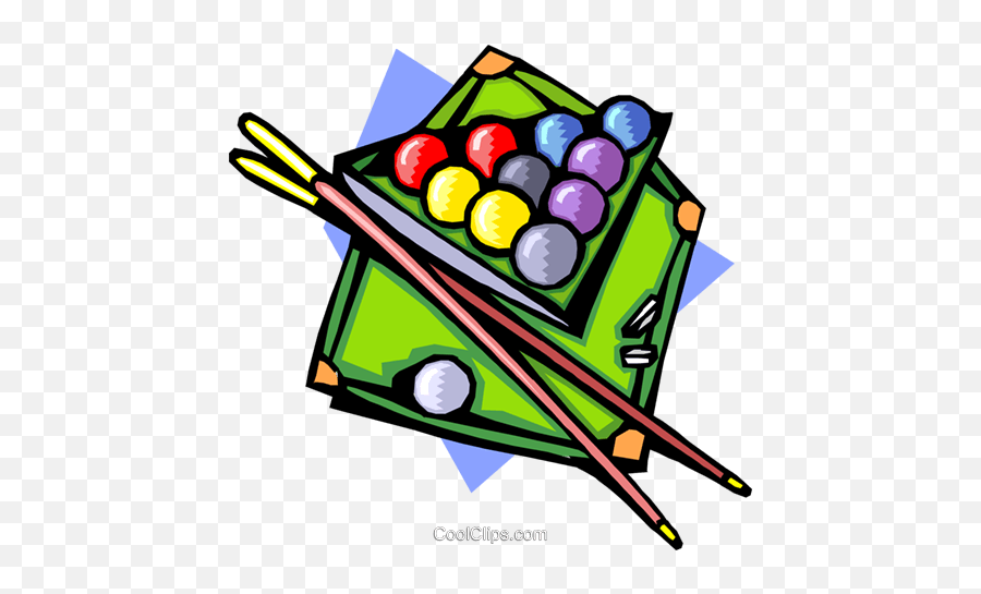 Pool Table With Ball And Cues Royalty Emoji,Pool Table Clipart