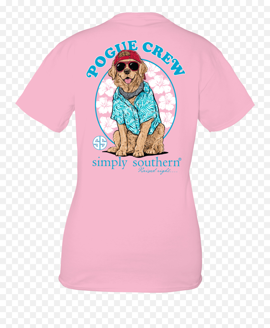 Simply Southern Pogue Crew Dog In Beach Emoji,Pink Dog Logo