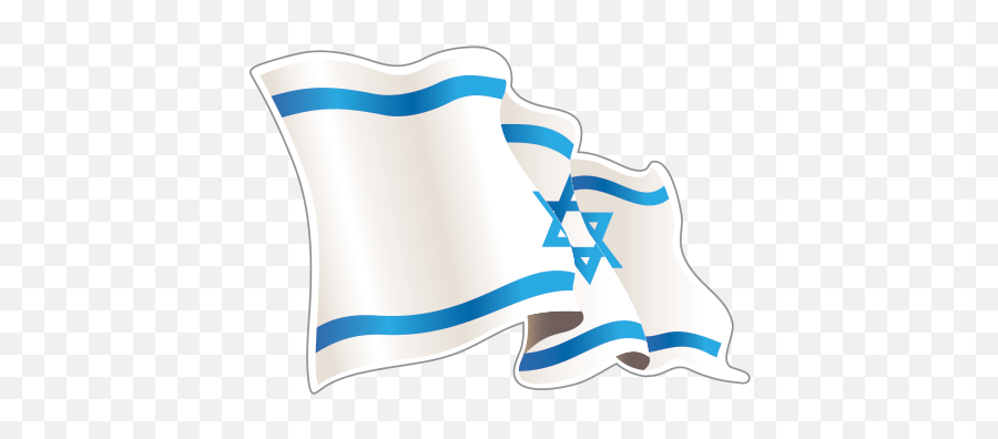 Printed Vinyl Il Israel Flag Stickers Factory Emoji,Israel Flag Png