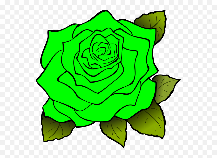 Green Rose Flower Clip Art At Clkercom - Vector Clip Art Emoji,Rose Flower Png