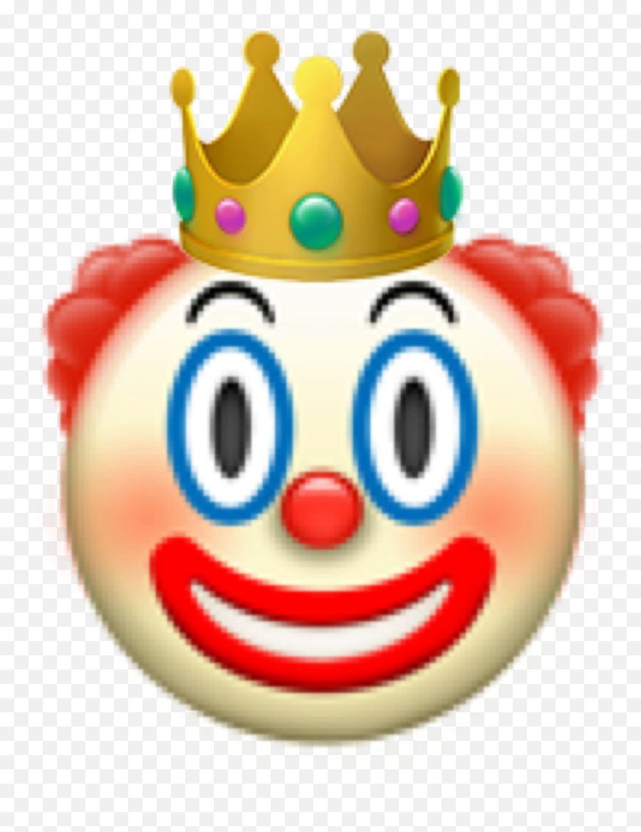 Apple Emoji Clown Sad Mad Ugly Sticker - Happy,Clown Emoji Png