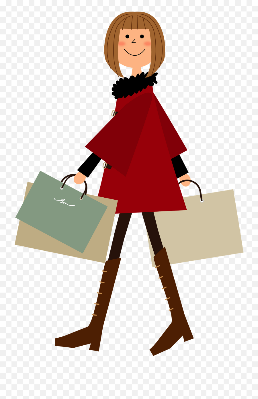 Woman With Shopping Bags Clipart Free Download Transparent Emoji,Shopping Bag Clipart