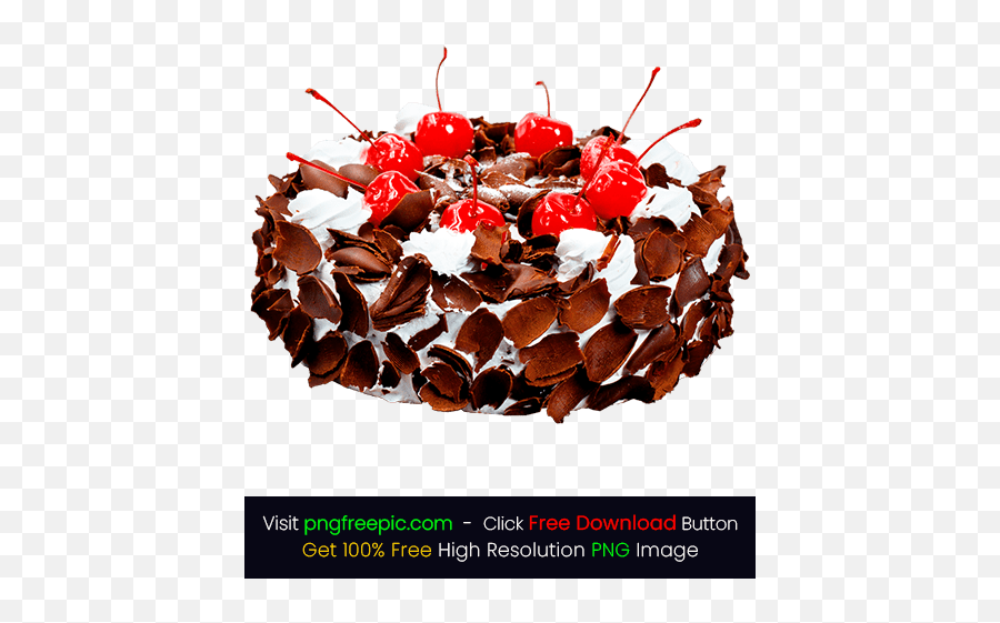 Chunks Chocolate Black Forest Cherry Cake Png - Clipart Cake Png Emoji,Forest Clipart Png