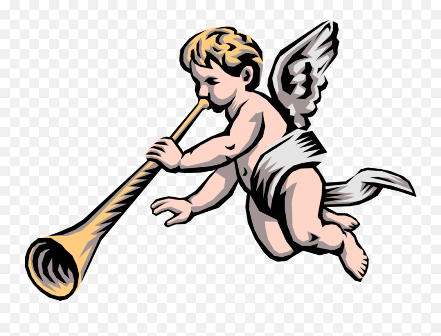 Angelic Trumpet Png - Angel With Trumpet Clipart Png Emoji,Trumpet Png