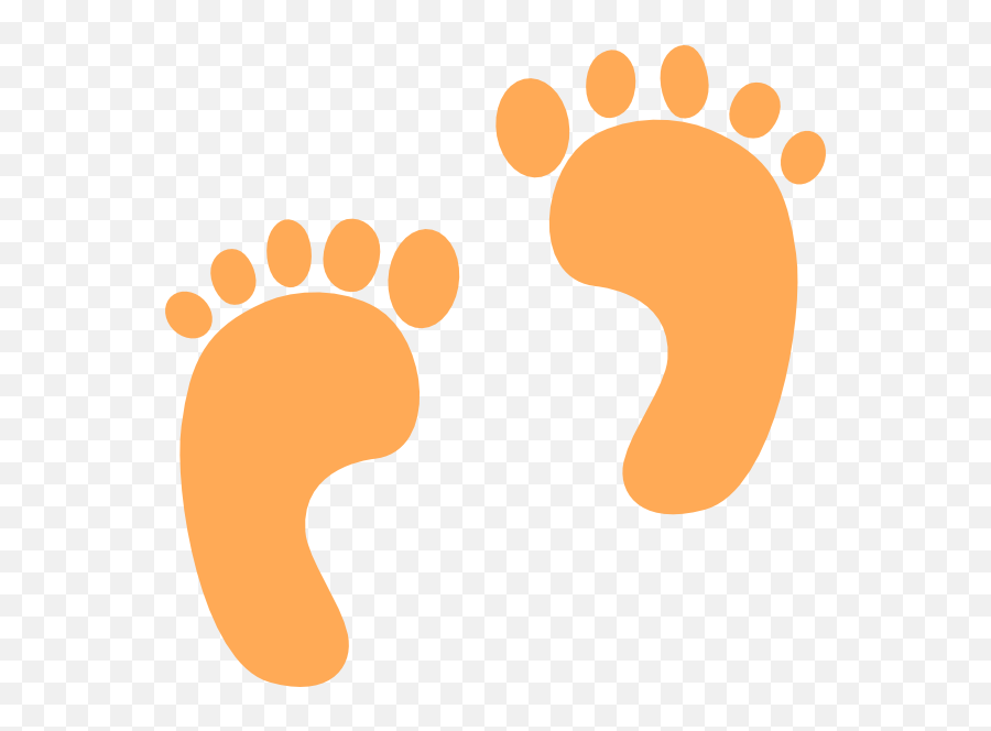 Footprints Clip Art N40 Free Image - Orange Footprints Emoji,Footprints Clipart