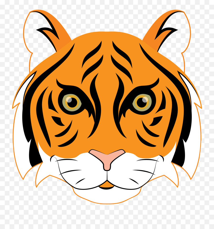 Tiger Face Clipart - Tiger Face Clipart Emoji,Tiger Clipart