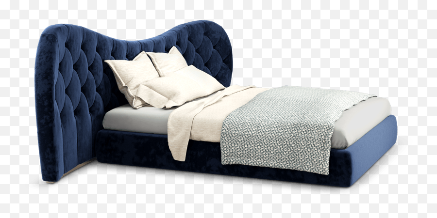 Linda Mid - Modern Blue Bed Png Transparent Emoji,Bed Transparent