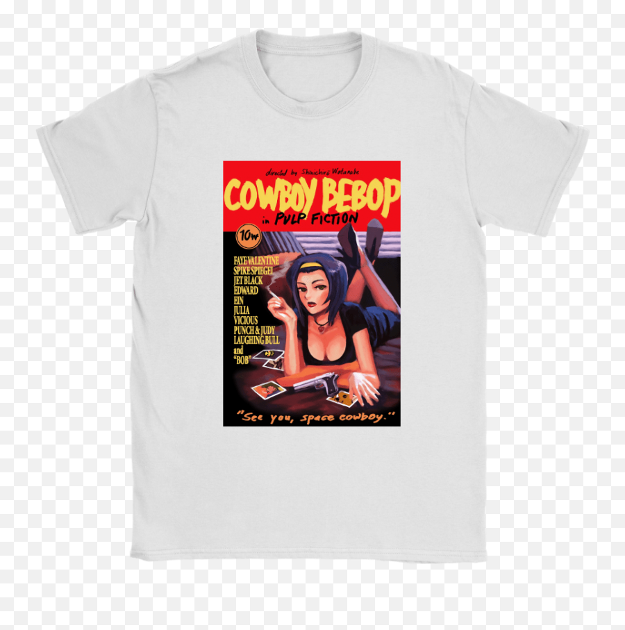 Cowboy Bebop In Pulp Fiction See You - Cowboy Bebop Faye Shirt Emoji,Cowboy Bebop Logo