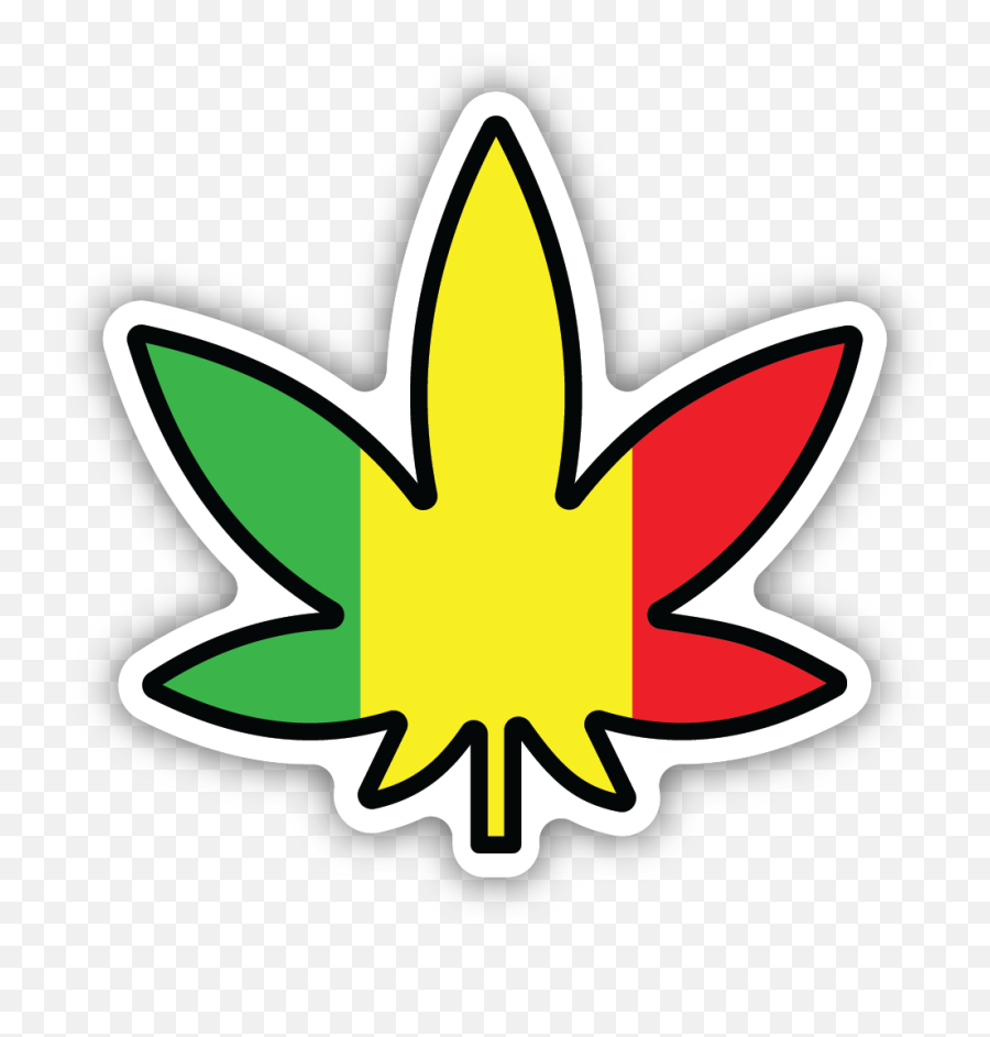 Rasta Pot Leaf Sticker - Language Emoji,Pot Leaf Png