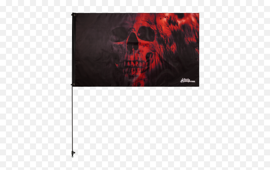 Red Skull 3 X 5 Safety Flag Black - Black N Red Skull Emoji,Red Skull Png