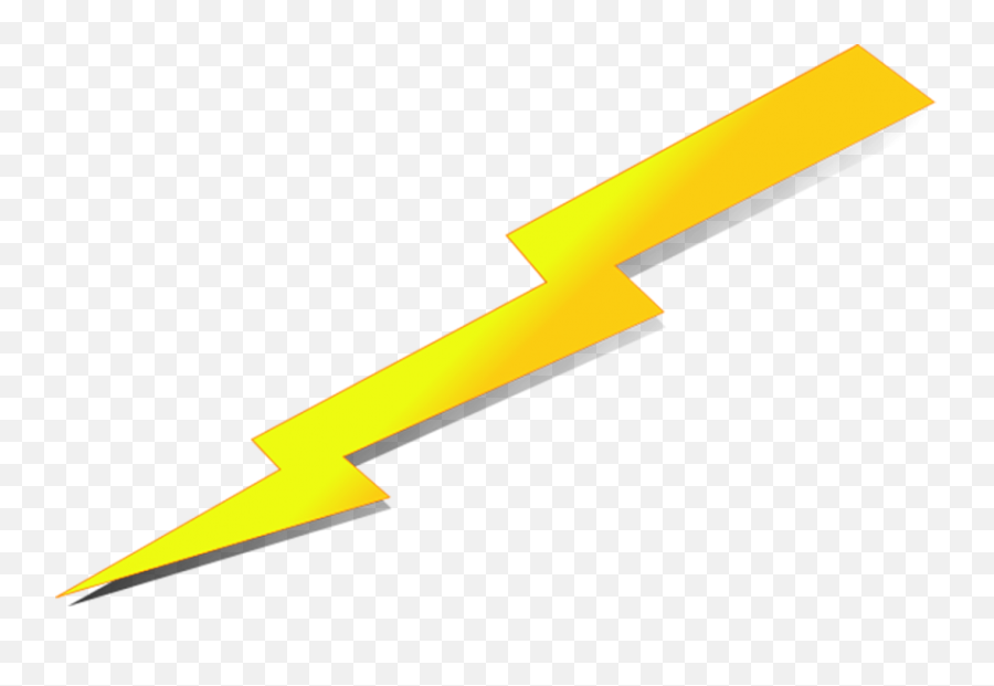 Plain Lightning Bolt With Shadow Clip Art At Clkercom Emoji,Lightning Clipart