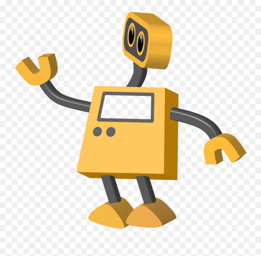 Looking Right - Robot With Idea Cartoon Emoji,Robot Transparent Background