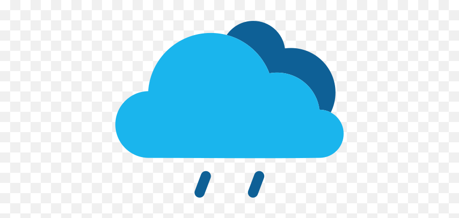 Cloud Drizzle Rain Weather Icon - Flat Rain Icon Png Emoji,Weather Png