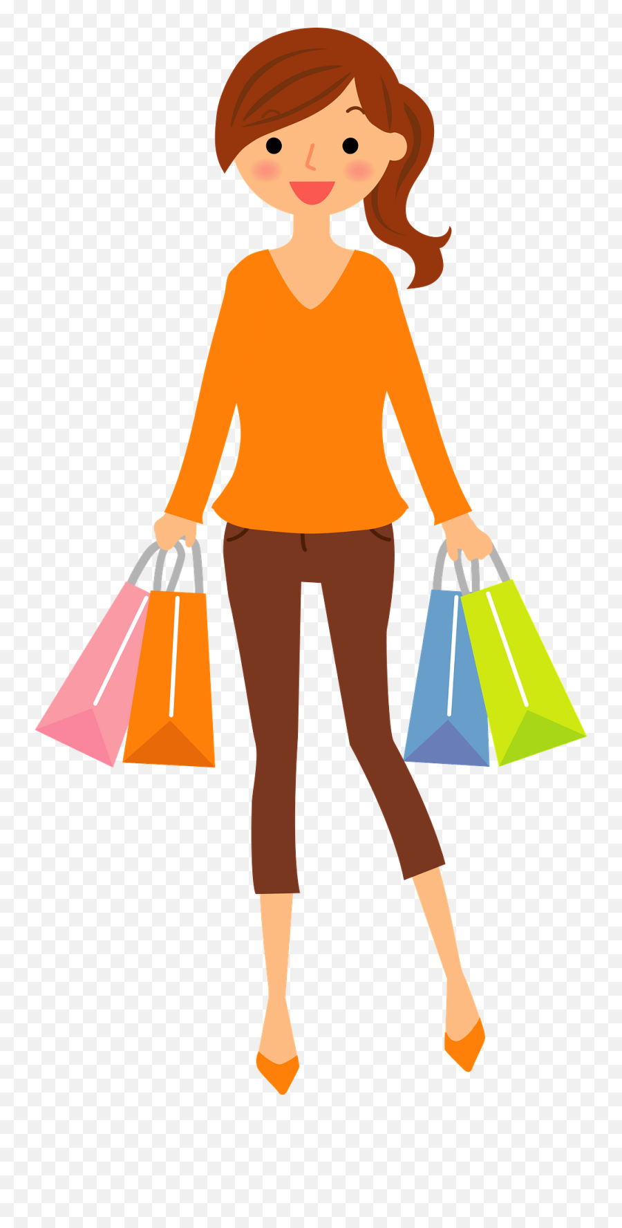 Woman Is Shopping Bag Clipart - Shopping Clipart Emoji,Shopping Clipart