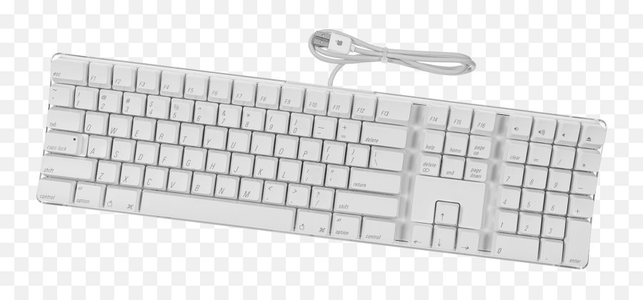 Usb Wired Keyboard With Numeric Keypad - Apple Wired Keyboard Emoji,Transparent Keyboard