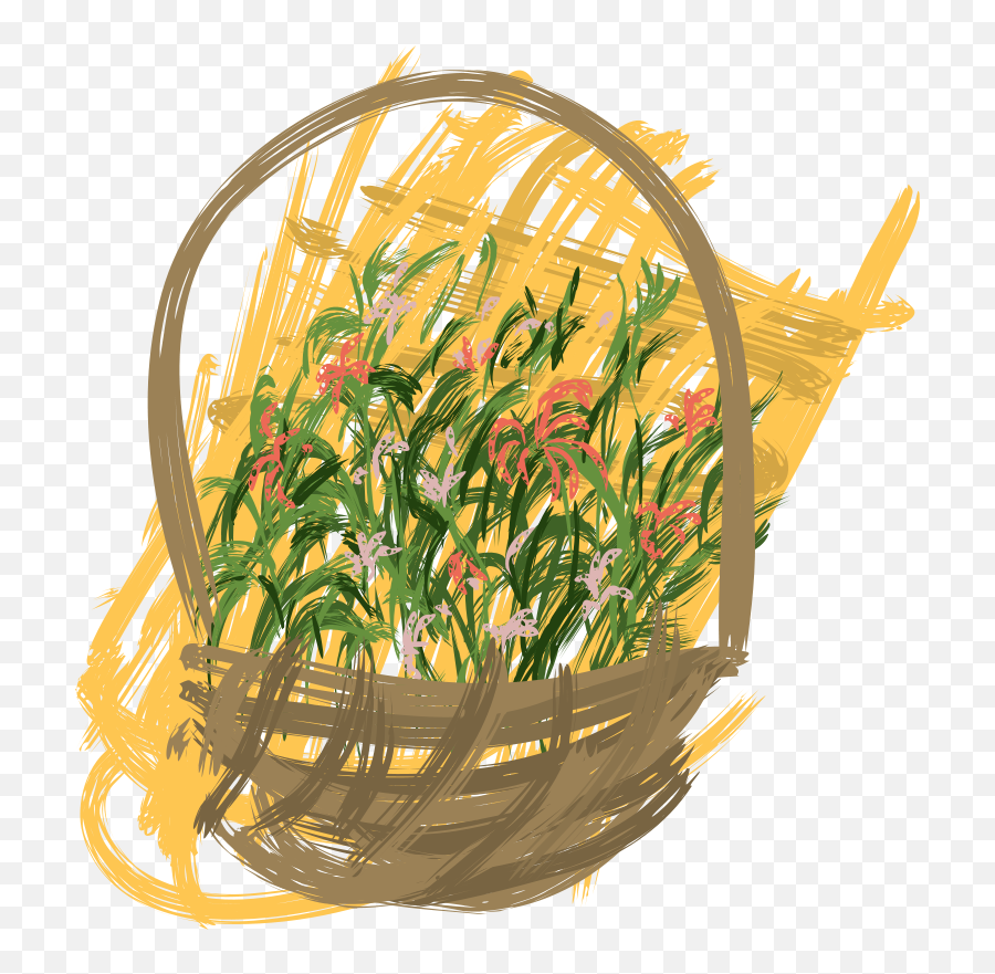 Free Clipart Flowers Basket Olku Emoji,Summer Flowers Clipart