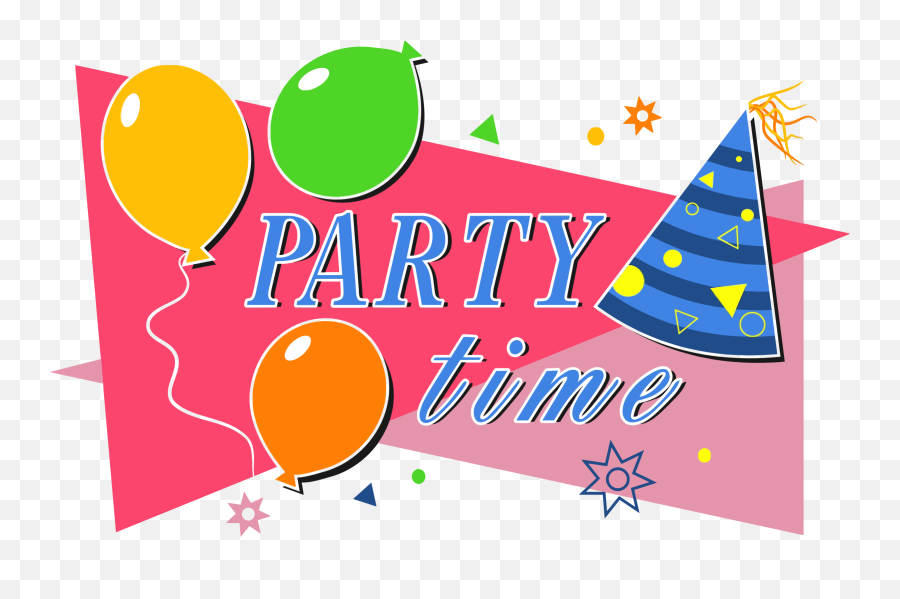 Celebration Clipart Party Time - Party Time Emoji,Time Clipart