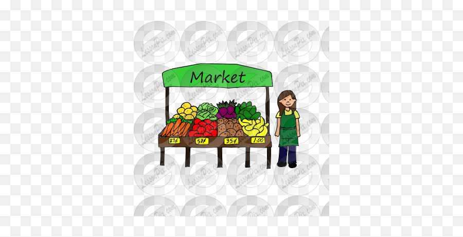 Farmers Market Helper Picture For Classroom Therapy Use Emoji,Classroom Helper Clipart